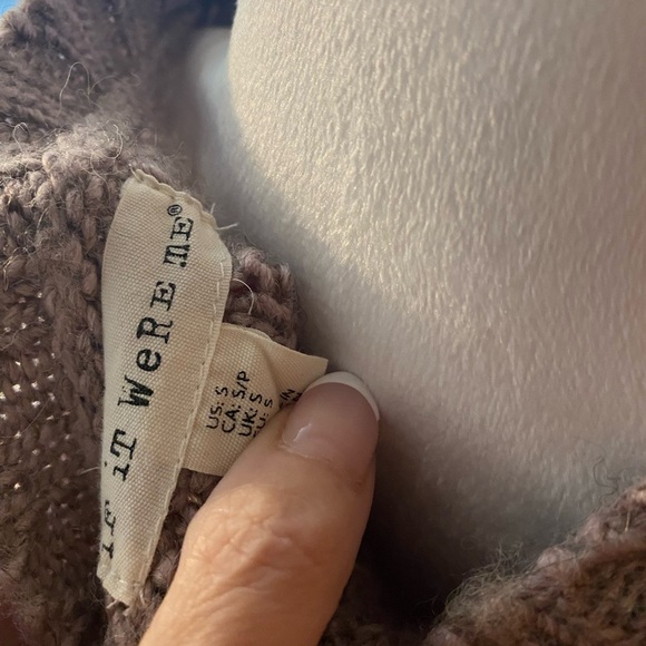 If It Were Me Women's Purple -  Grey Wool Blend Cable Knit Sweater - Size Small - Picture 5 of 6